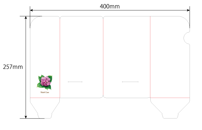 2ポケット展開図寸法